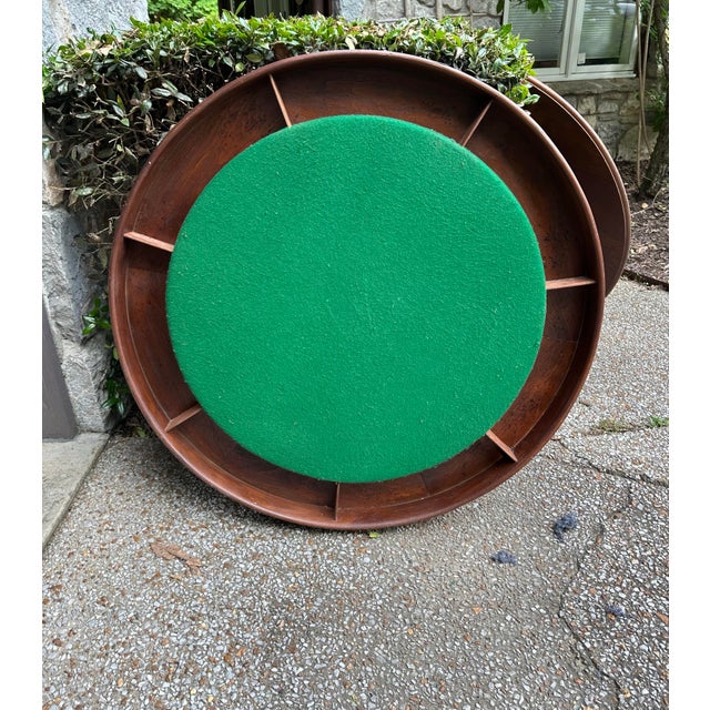 Antique Poker Table W/ Dining Table Cover For Sale - Image 9 of 12