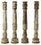 Wooden Column in Carved White Patina For Sale