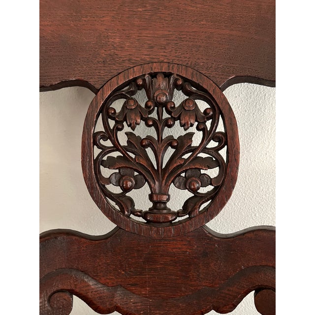 Traditional Pair of 19th Century Dutch Colonial Teakwood Burgomaster Chairs With Caned Swivel Seats For Sale - Image 3 of 12