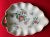 Antique 18th century Chinese export porcelain tobacco leaf platter in famille rose palette. Decorated with floral sprigs...