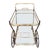 Mid-Century Modern Italian Brass and Glass Bar Cart with Lifting Top Tray, 1950s For Sale - Image 4 of 6