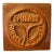 Ephraim Faience Art Pottery Logo Block Tile Signed John Raymond Pumpkin Glaze For Sale