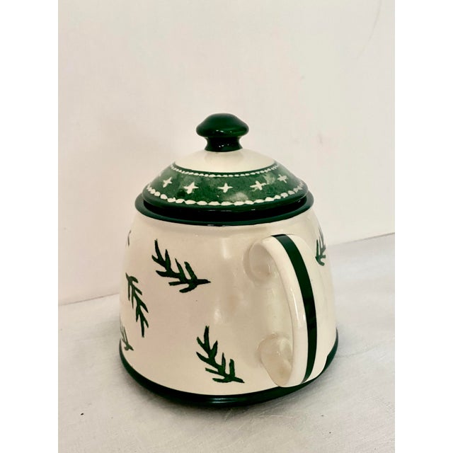 Dansk Vintage Dansk Nordic Knits Green Ceramic Teapot With Lid Excellent Condition For Sale - Image 4 of 13