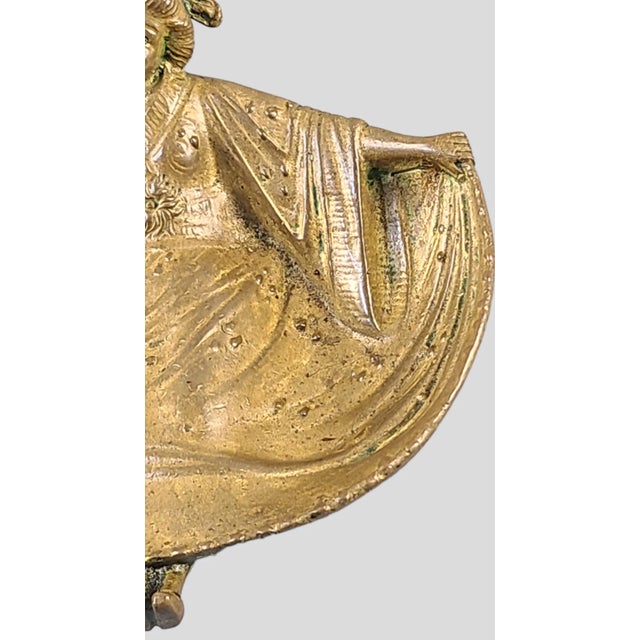 Antique Early 20th Century Victorian Naughty Bronze Asian Lady Card Trinket Holder For Sale - Image 6 of 9