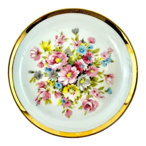 Vintage 1940's Bavarian Porcelain Hand Painted Small Trinket Dish