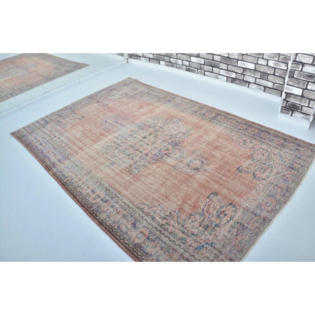 1960s Handmade wool and cotton rug in Turkish Anatolian Carpet, Vintage Area Rug, Turkish Vintage Anatolian Rug, Handmade...