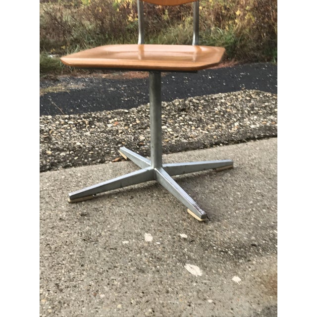 Mid-Century Modern Swiss School Desk and Chair from Embru, 1960s, Set of 2 For Sale - Image 3 of 12