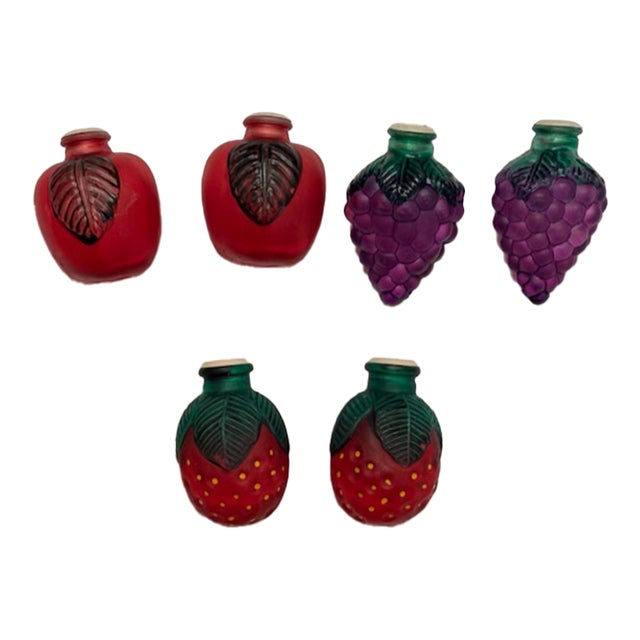 All 6, 1-Price- Vintage Glass Christmas Light Covers - Fruits02 For Sale