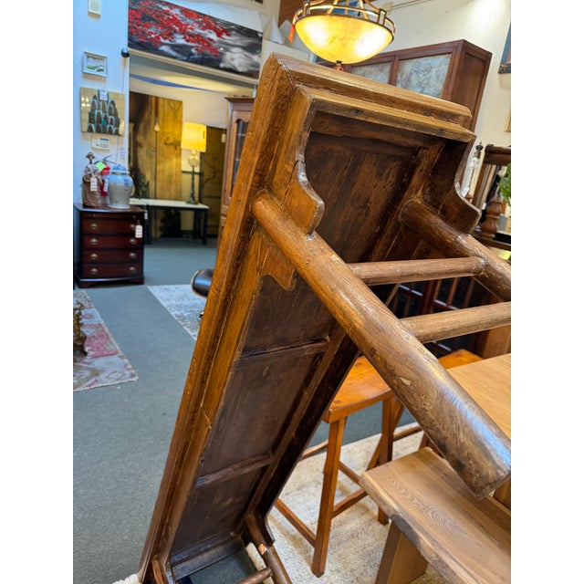 20th Century Asian Altar Table/Bench Seat For Sale - Image 9 of 12