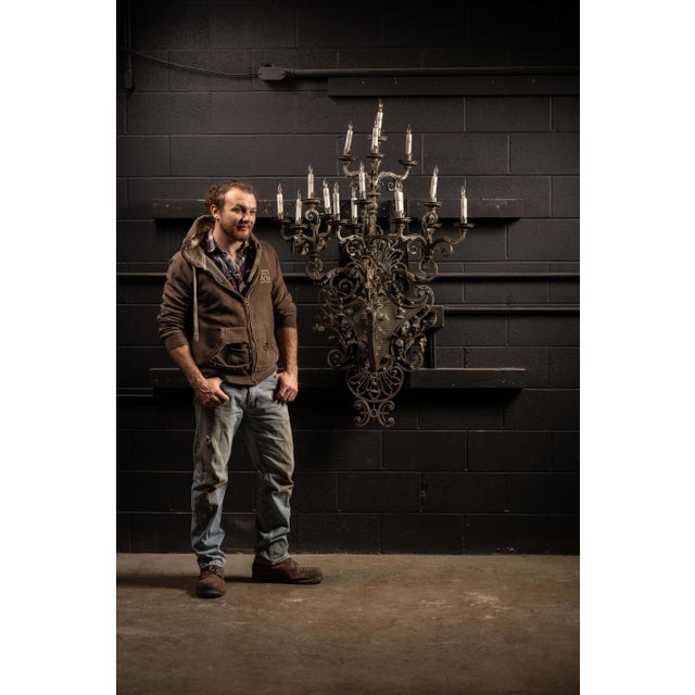Late 19th Century Hand-Forged Gothic Wall-Mount Candelabra For Sale - Image 9 of 12