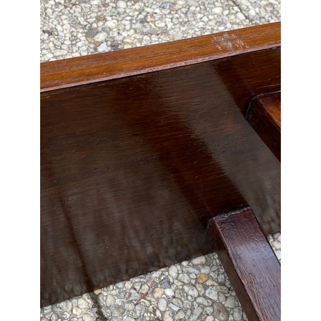 Vintage Farmhouse Bench in Oak, 1950s For Sale - Image 12 of 12