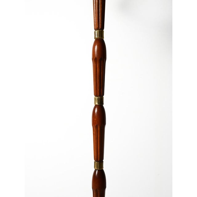 Scandinavian 3-Armed Floor Lamp in Teak and Brass, 1950s For Sale - Image 13 of 16