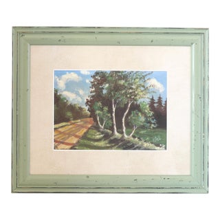 Vintage French Countryside Painting For Sale