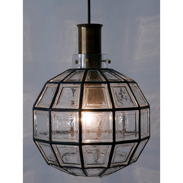 Large Mid-Century Modern Pendant Lamp by Glashütte Limburg, Germany, 1960s For Sale - Image 6 of 18