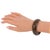 This stunning cocoa brown Bakelite carved bracelet bangle features a chunky domed shape with deep pineapple carving. The...