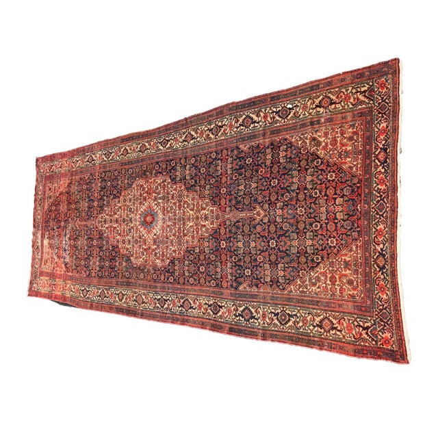 Red Stunning 19th C Palace Size Fereghan Saruk Rug 6' 9" X 16' 9" For Sale - Image 8 of 12