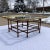 Wood 1970s Scalloped Brass Coffee Table in Faux Bamboo For Sale - Image 7 of 13