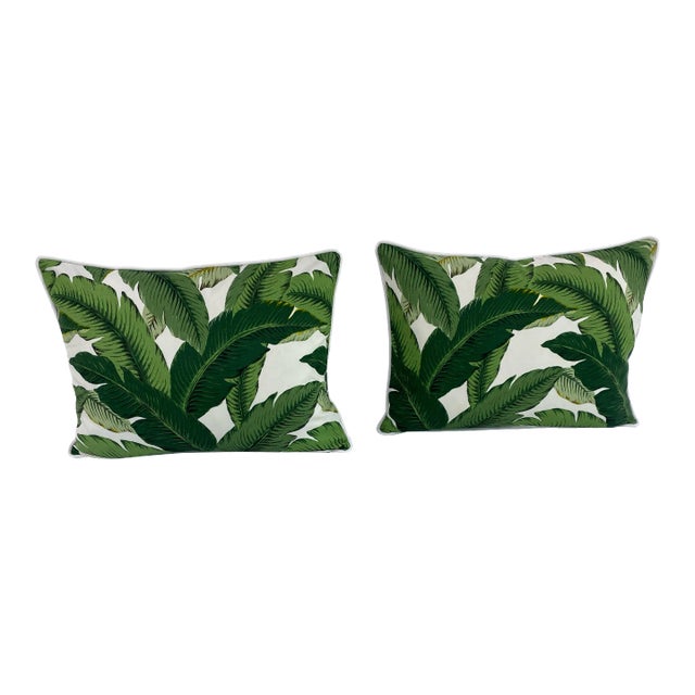 Early 21st Century Tommy Bahama Banana Leaf Indoor/Outdoor Pillows a