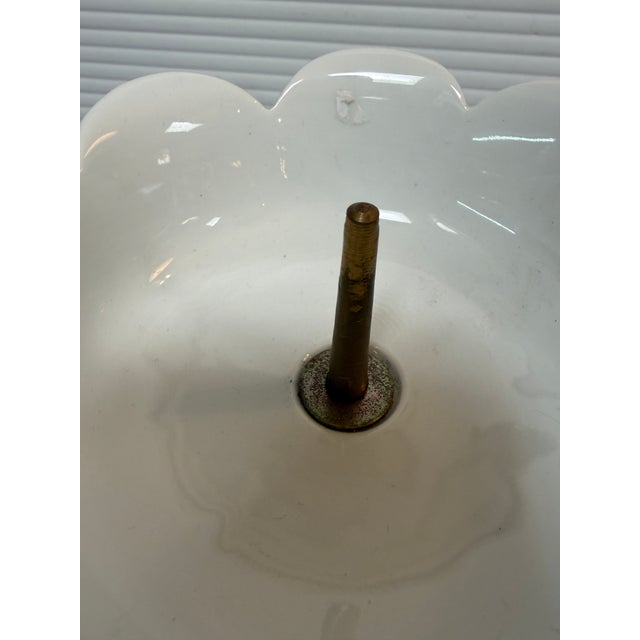 Lotus Shaped Ceramic Candle Holders, Pair For Sale - Image 12 of 12