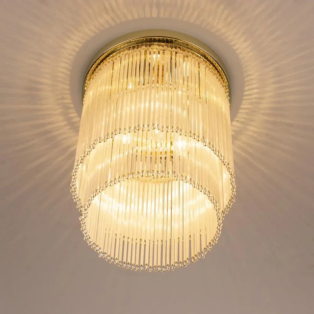 1990s Large Chandelier with Glass Rods, 1990s For Sale - Image 5 of 10