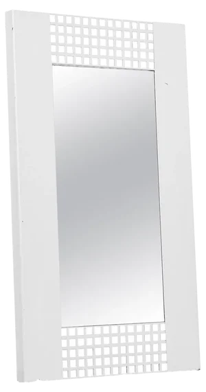 Mirror in White Lacquered Metal in the style of Josef Hoffmann, 1970s