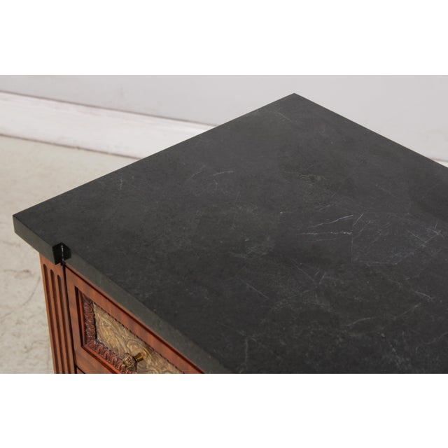 Pair Maitland Smith Marble Top Neoclassical Commode Chests For Sale - Image 15 of 18