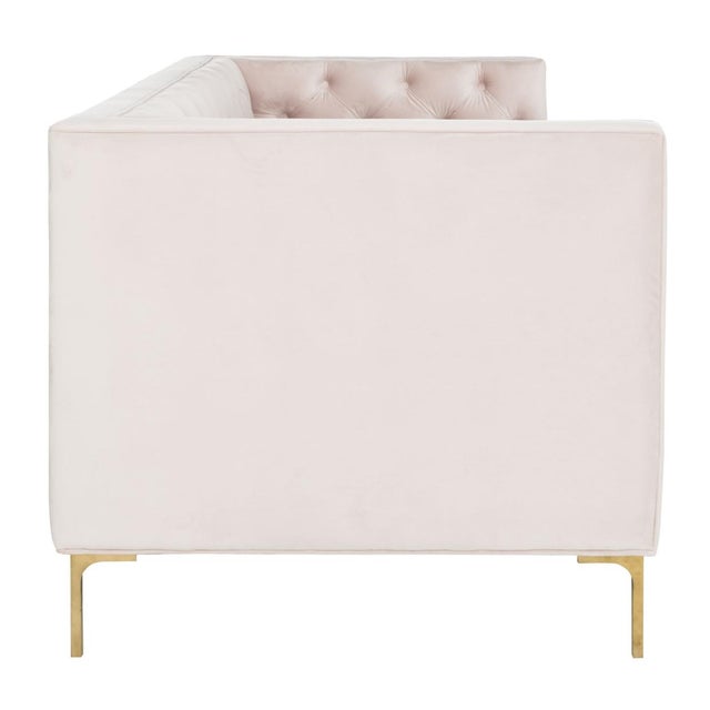 Vydia Tufted Sofa - Blush / Gold For Sale In Philadelphia - Image 6 of 7
