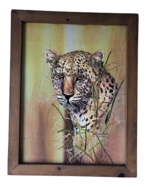 Vintage Leopard Fabric Art Phil Prentice