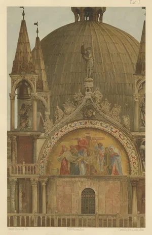 Ongania, Illustration of the Portal of Sant'alipio of the Basilica of San Marco, 1881, Print