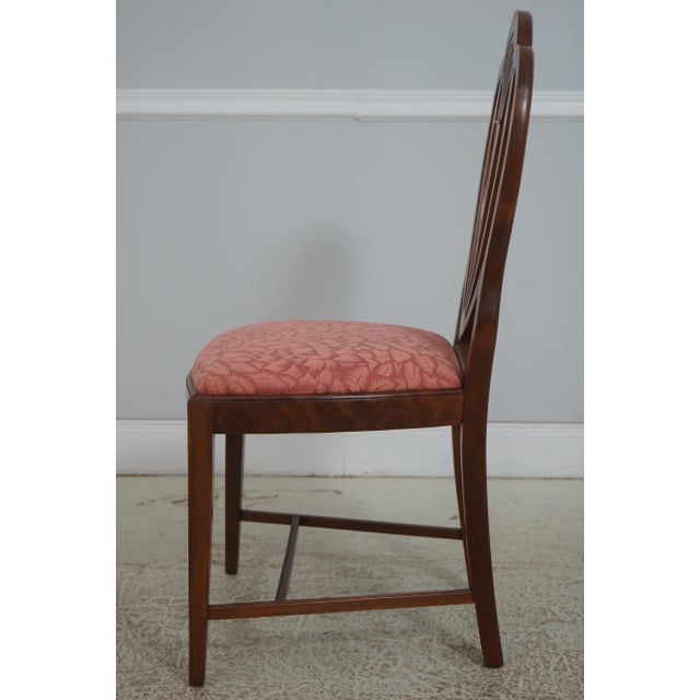 Traditional Pair of Vintage Mahogany Federal Style Inlaid Shield Back Chairs For Sale - Image 3 of 18