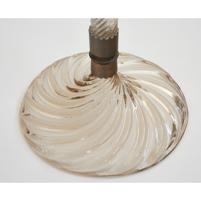 1940s Model N ° 529 Blown Glass Floor Lamp attributed to Carlo Scarpa for Venini, 1942 For Sale - Image 5 of 12