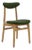 Chair in Boucle Bottle Green and Natural Wood, 2023 For Sale