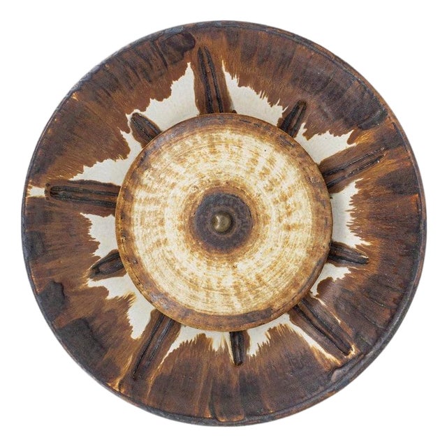 Wall Light with Brown and Beige Accents from Axella, Denmark, 1970s For Sale