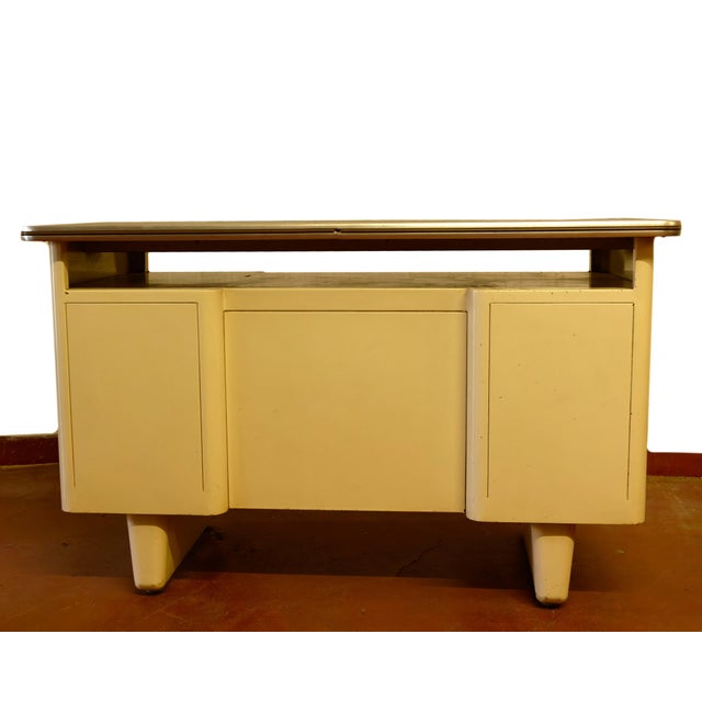 1950s Iron Doctor's Desk and Chair, 1950s, Set of 2 For Sale - Image 5 of 9