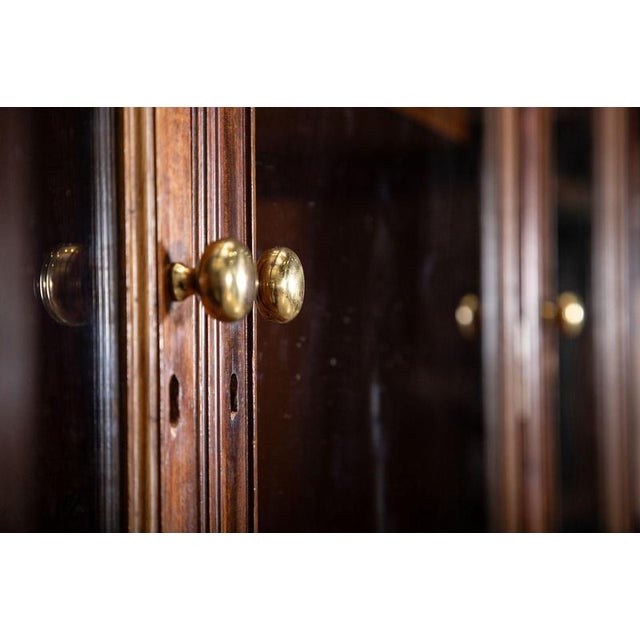 Antique English Triple Glazed Bookcase in Mahogany, 1870 For Sale - Image 17 of 18