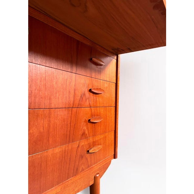 Mid-Century Modern Danish Secretary in Teak from Storgaard Nielsen, 1960s For Sale - Image 3 of 16