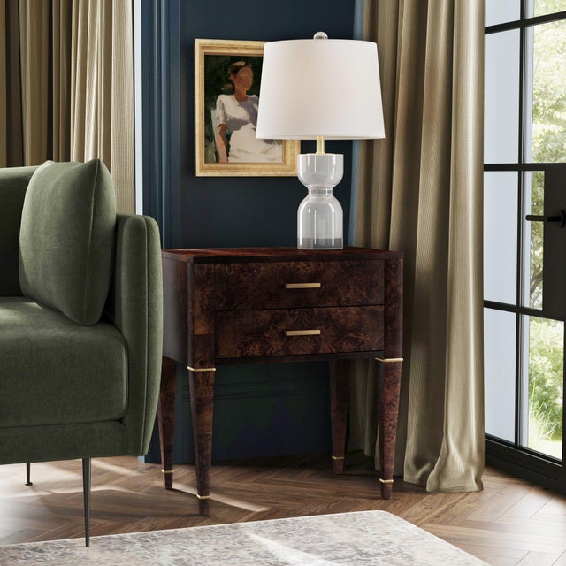With gorgeous square tapered legs and gold detailing, this mid-century style design has an added modern flair with its...