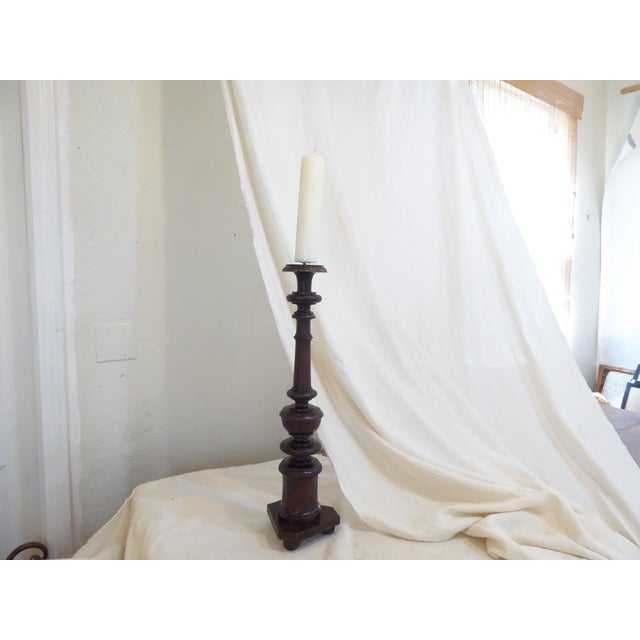 19th Century Italian Walnut Pricket Stick For Sale In Boston - Image 6 of 6