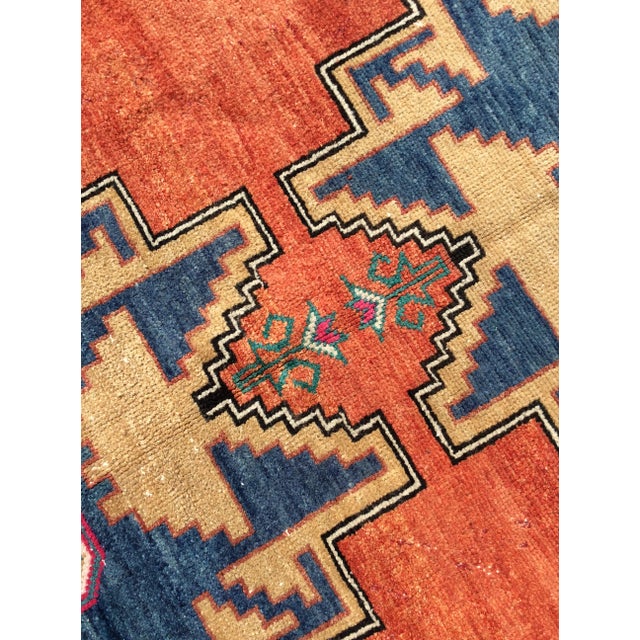 Red Hand Knotted Vintage Turkish Area Rug - 69" X 128" For Sale - Image 11 of 13