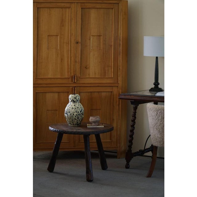 Mid-Century Modern Swedish Carved Wabi Sabi Coffee Table in Pine, 1960s For Sale - Image 4 of 13