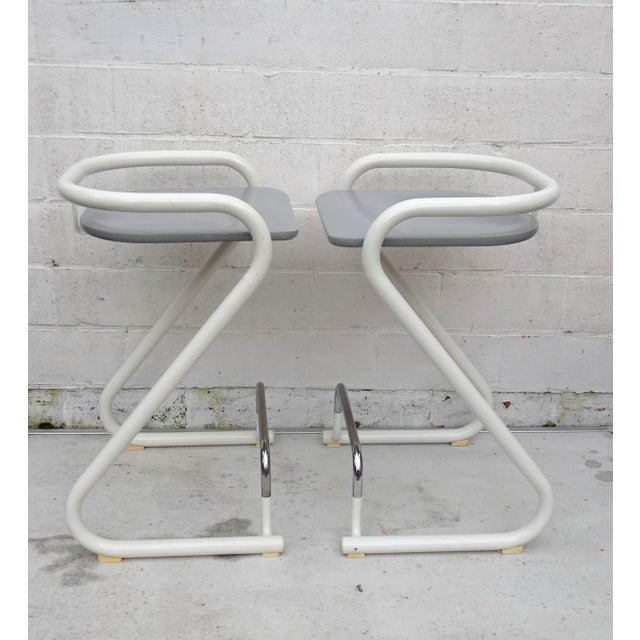 Mid-Century Modern Space Age Stackable Stools by Borge Lindau & Bo Lindekrantz for Lammhults, 1970s, Set of 2 For Sale - Image 3 of 17