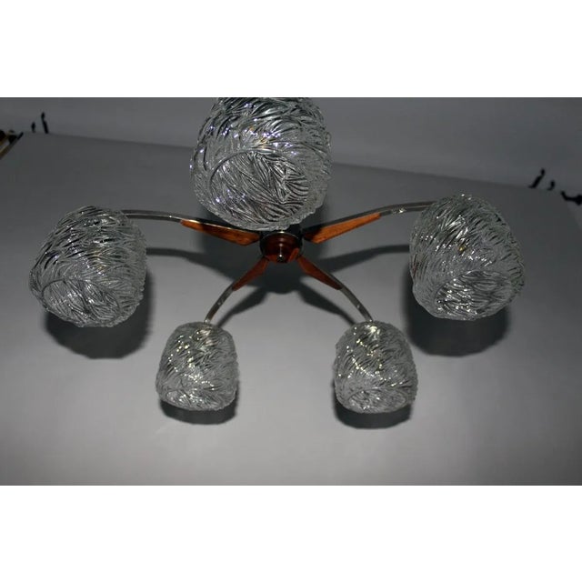 Five-Arm Chandelier from Rupert Nikoll, 1960s For Sale - Image 6 of 8