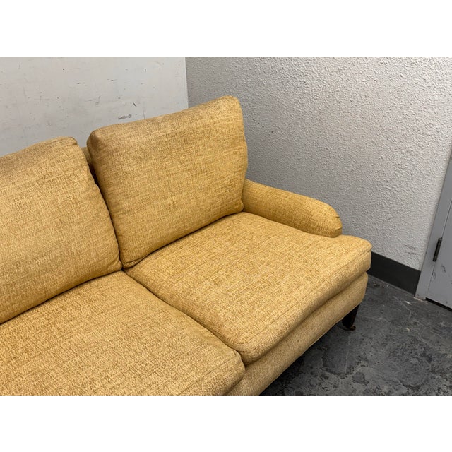 Traditional Lee Industries Golden Tweed Sofa For Sale - Image 3 of 12