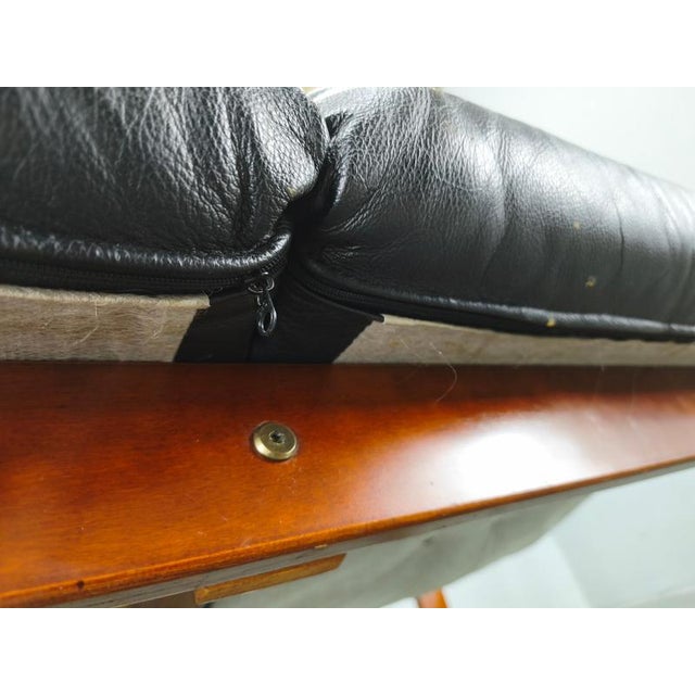 Scandinavian Leather Sofa in the style of Alvar Aalto, 1970s For Sale - Image 12 of 14