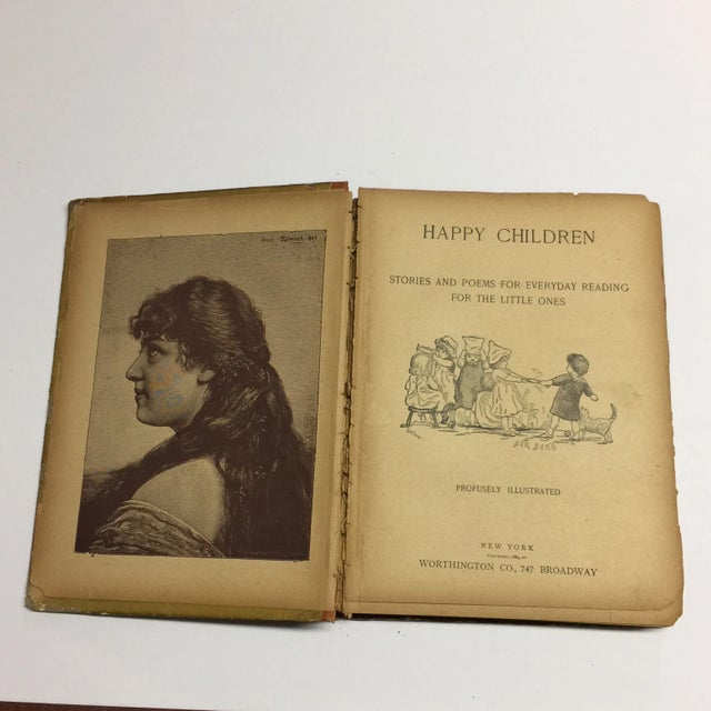 1889 "Happy Children " Lithographs Book For Sale - Image 4 of 13