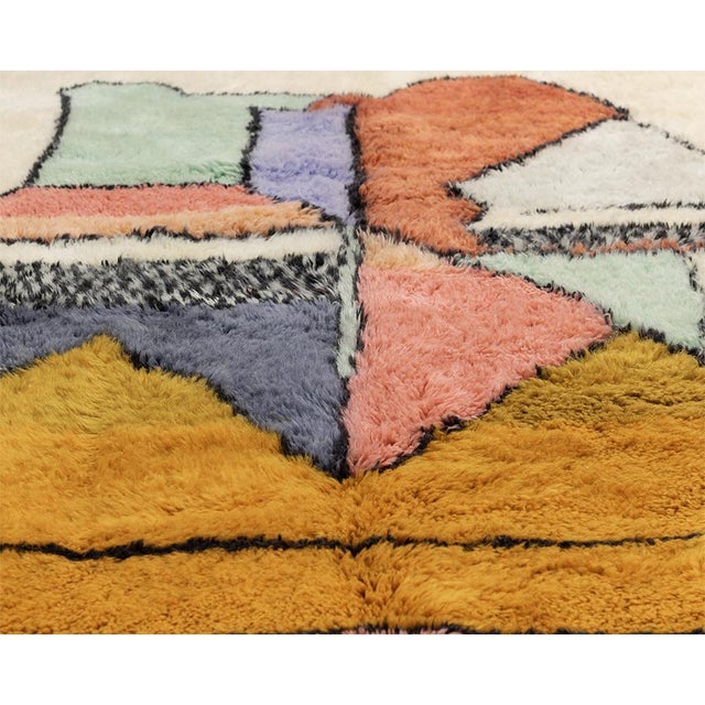 Hand-Knotted Wool Rug by Azele Studio For Sale - Image 9 of 12