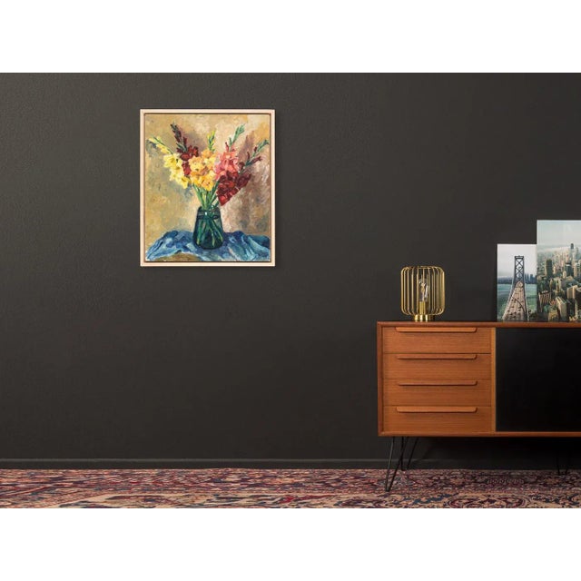 Gerd Vitzthum, Gladioli, Oil on Panel, Framed For Sale - Image 3 of 10