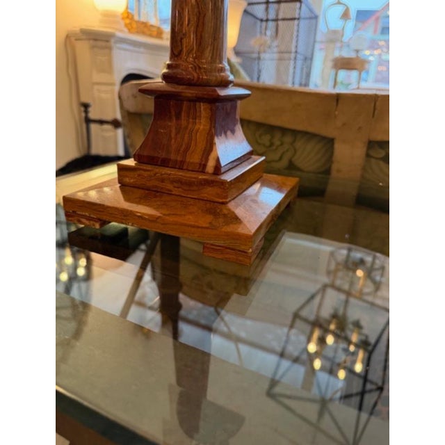 Vintage Mexican Onyx Lamps - a Pair For Sale - Image 4 of 8