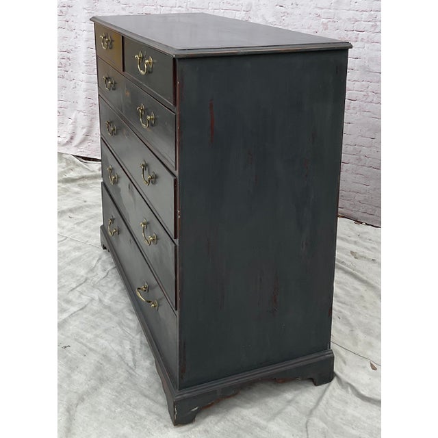 Ebony Georgian Ebonized Chest of Drawers For Sale - Image 8 of 12