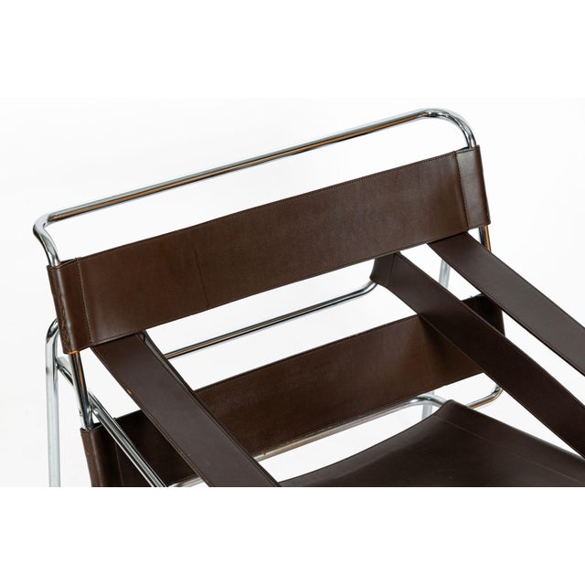 Pair of Mid Century Brown Wassily Chairs by Marcel Breuer for Stendig, 1960s, Labeled For Sale - Image 16 of 18